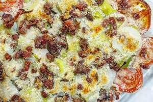 Puerros gratinados